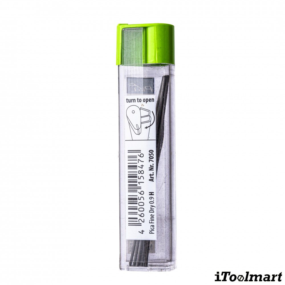 ไส้ดินสอ PICA Fine Dry Graphite lead 7050 SB H ขนาด 0 9 mm สำหรับเขียนหลายวัสดุ