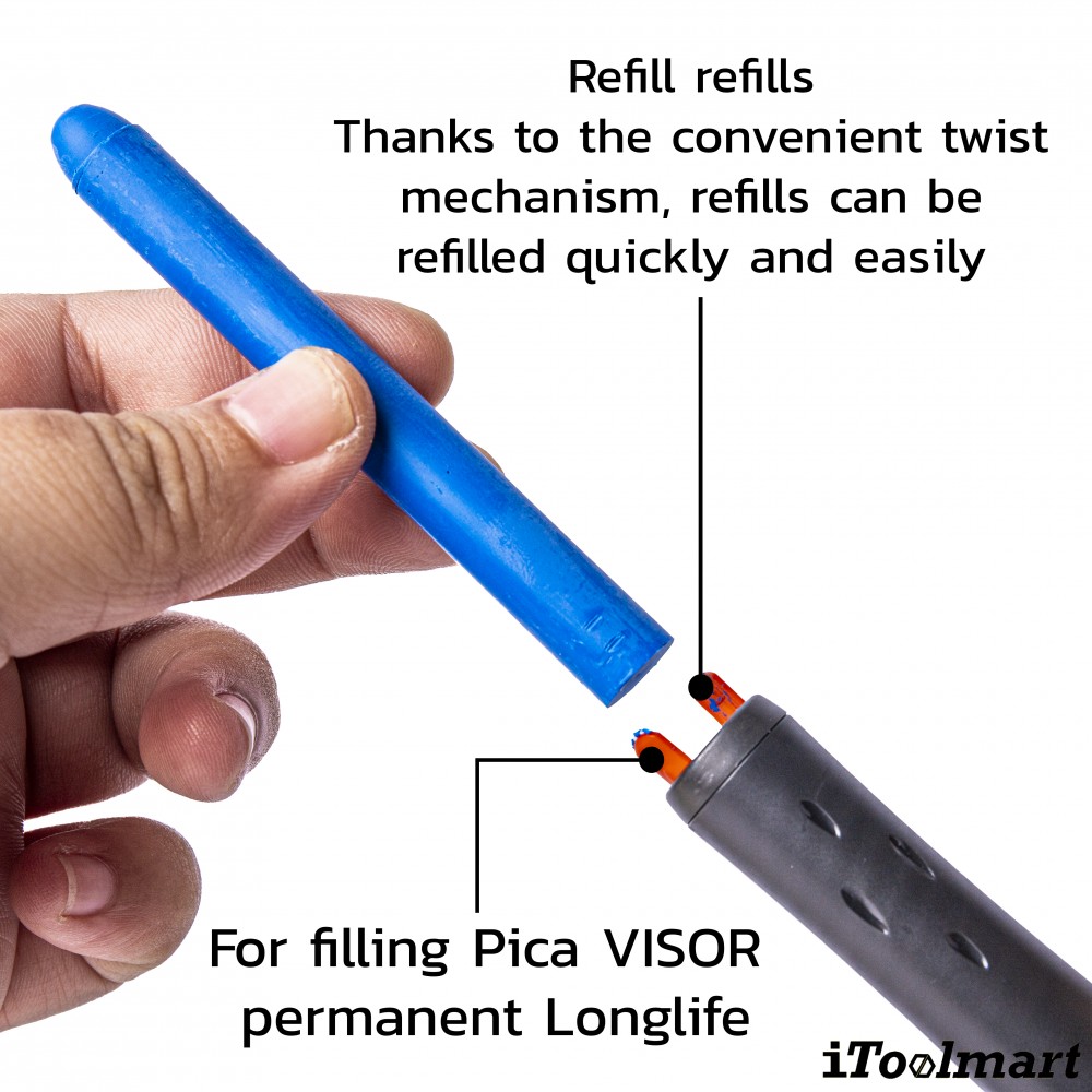 ไส้ปากกา มาร์คเกอร์ PICA 991 41 VISOR permanent Easy Refill Pack สีน้ำเงิน