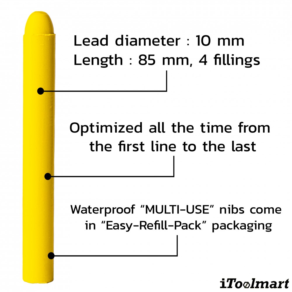 ไส้ปากกา มาร์คเกอร์ PICA 991 44 VISOR permanent Easy Refill Pack สีเหลือง