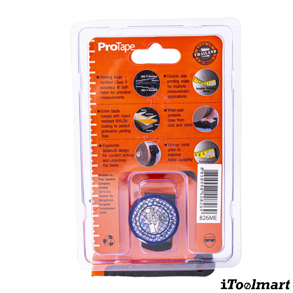 ตลับเมตร PROTAPE 826ME P series ขนาด 8 เมตร