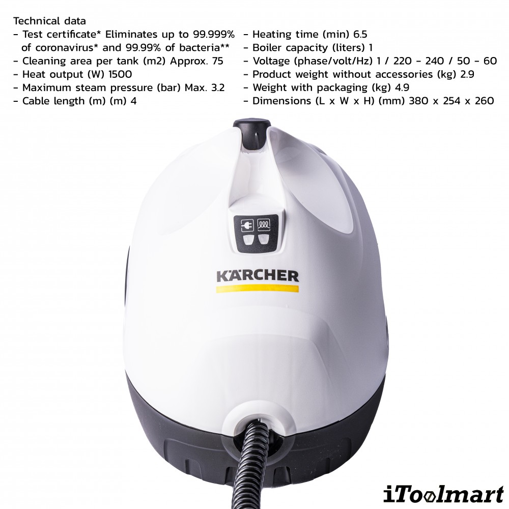 เครื่องทำความสะอาดไอน้ำ SC 2 EasyFix  SEA White 1 512 607 0