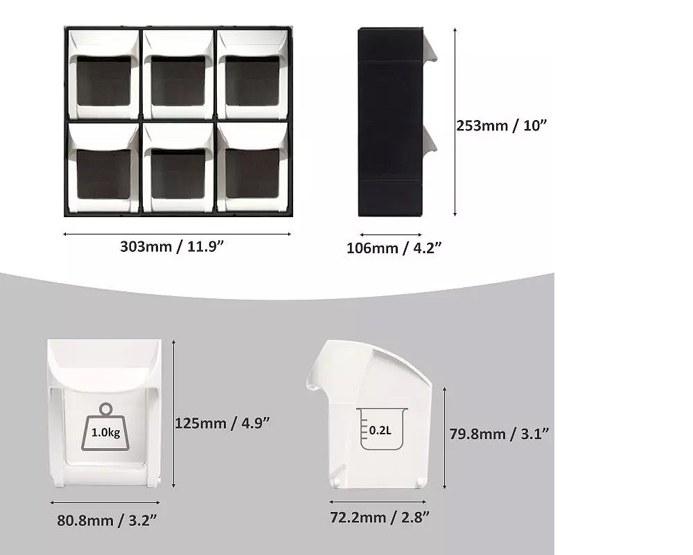 กล่องลิ้นชักใส่อะไหล่ SHUTER FO 306 ลิ้นชัก 6 ช่อง