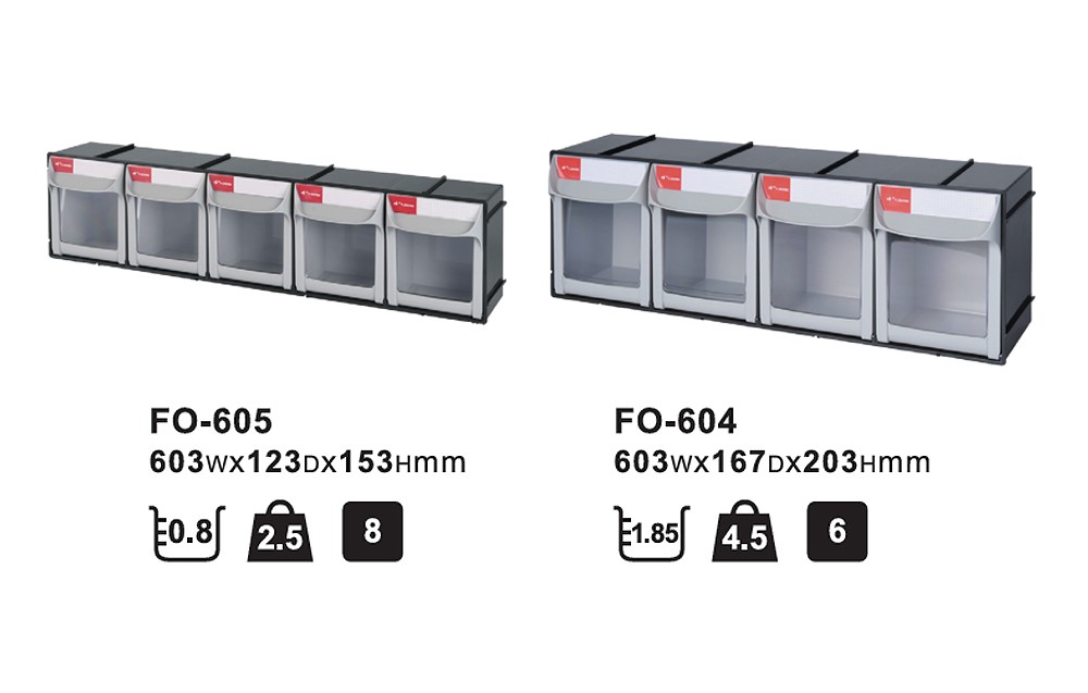 กล่องลิ้นชักใส่อะไหล่ SHUTER FO Series ลิ้นชัก 4 8 ช่อง