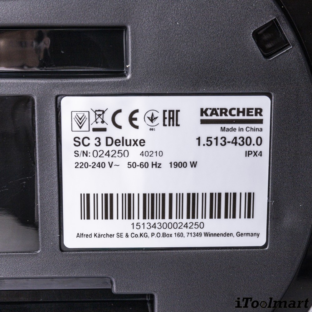 เครื่องทำความสะอาดไอน้ำ Karcher SC 3 Deluxe  EU สีขาว 1 513 430 0