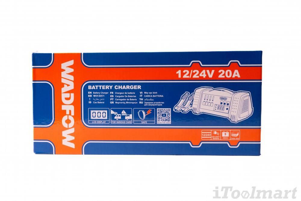เครื่องชาร์จแบตเตอรี่ WADFOW WBY1A20 แรงดันไฟฟ้าในการชาร์จ 12V 24V