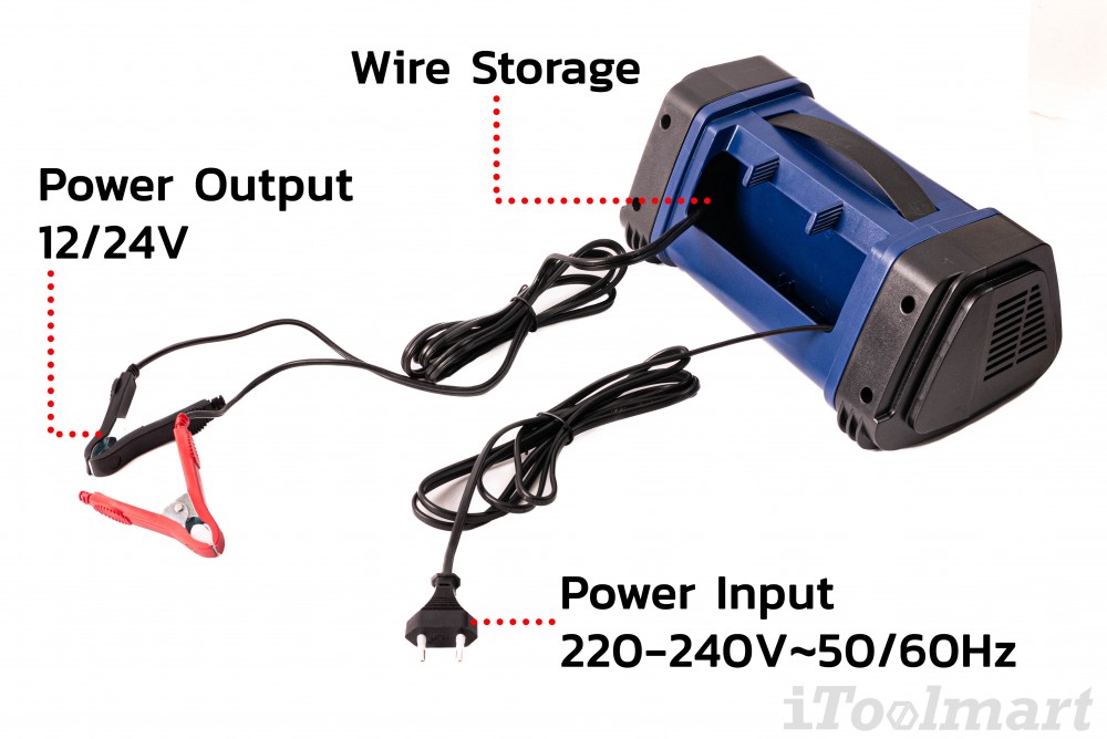 เครื่องชาร์จแบตเตอรี่ WADFOW WBY1A20 แรงดันไฟฟ้าในการชาร์จ 12V 24V