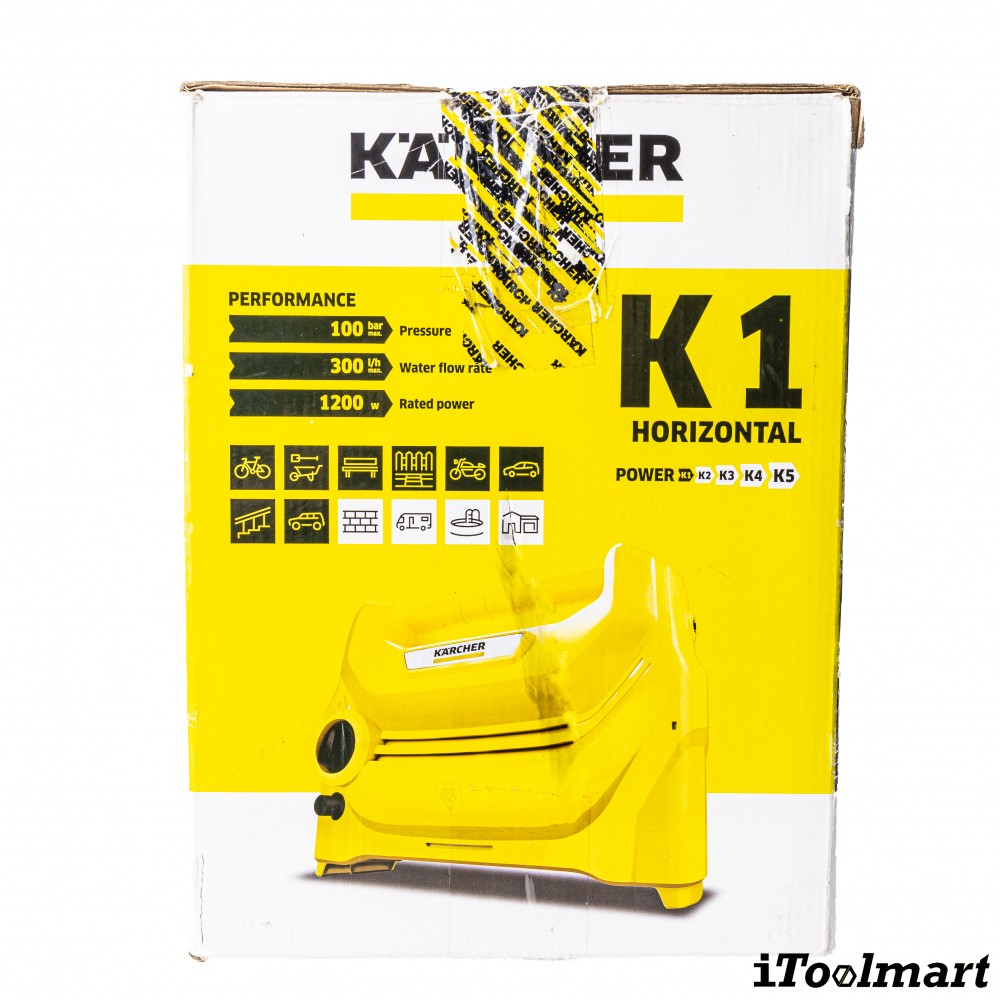 เครื่องฉีดน้ำแรงดันสูง Karcher K 1 Horizontal 100 บาร์ 1 599 101 0 เครื่องฉีดน้ำแรงดันสูง Karcher K 1 Horizontal 100 บาร์ 1 599 101 0