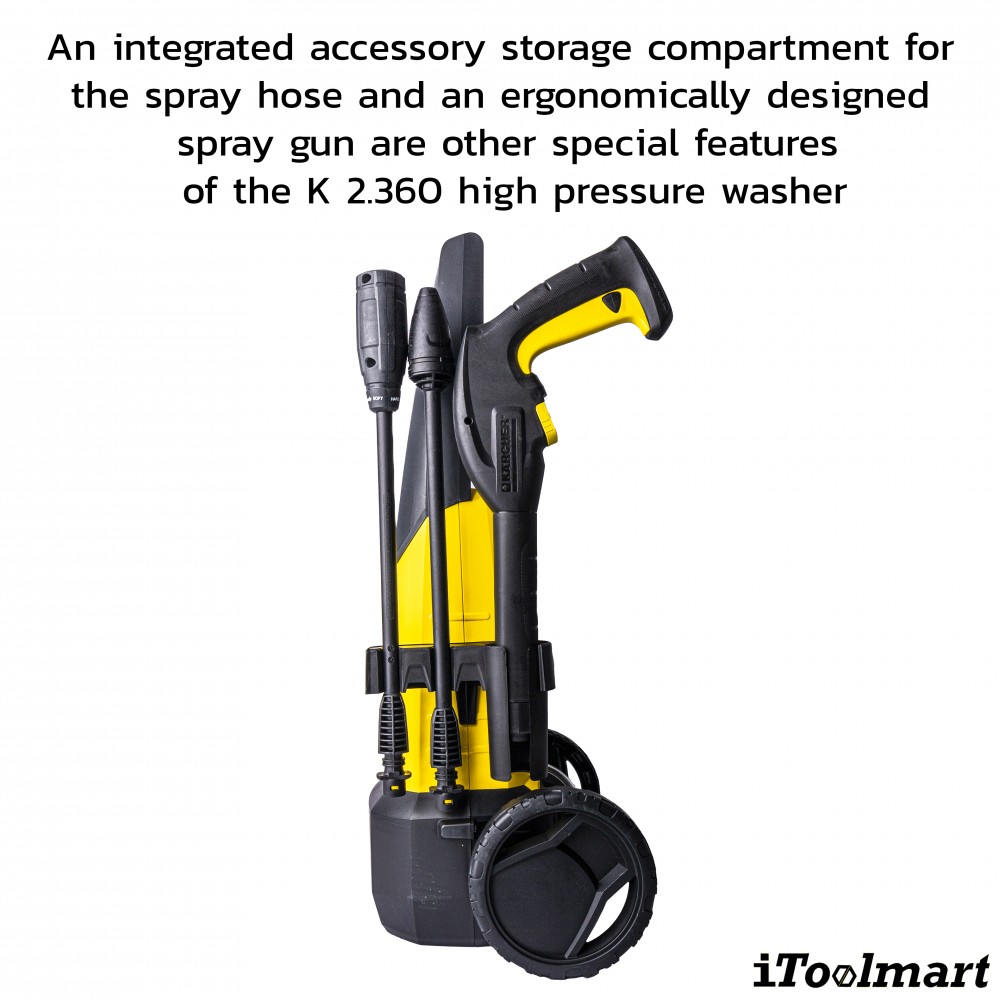 เครื่องฉีดน้ำแรงดันสูง Karcher K 2 360  KAP แรงดันสูงสุด 120 บาร์ 1 601 686 0