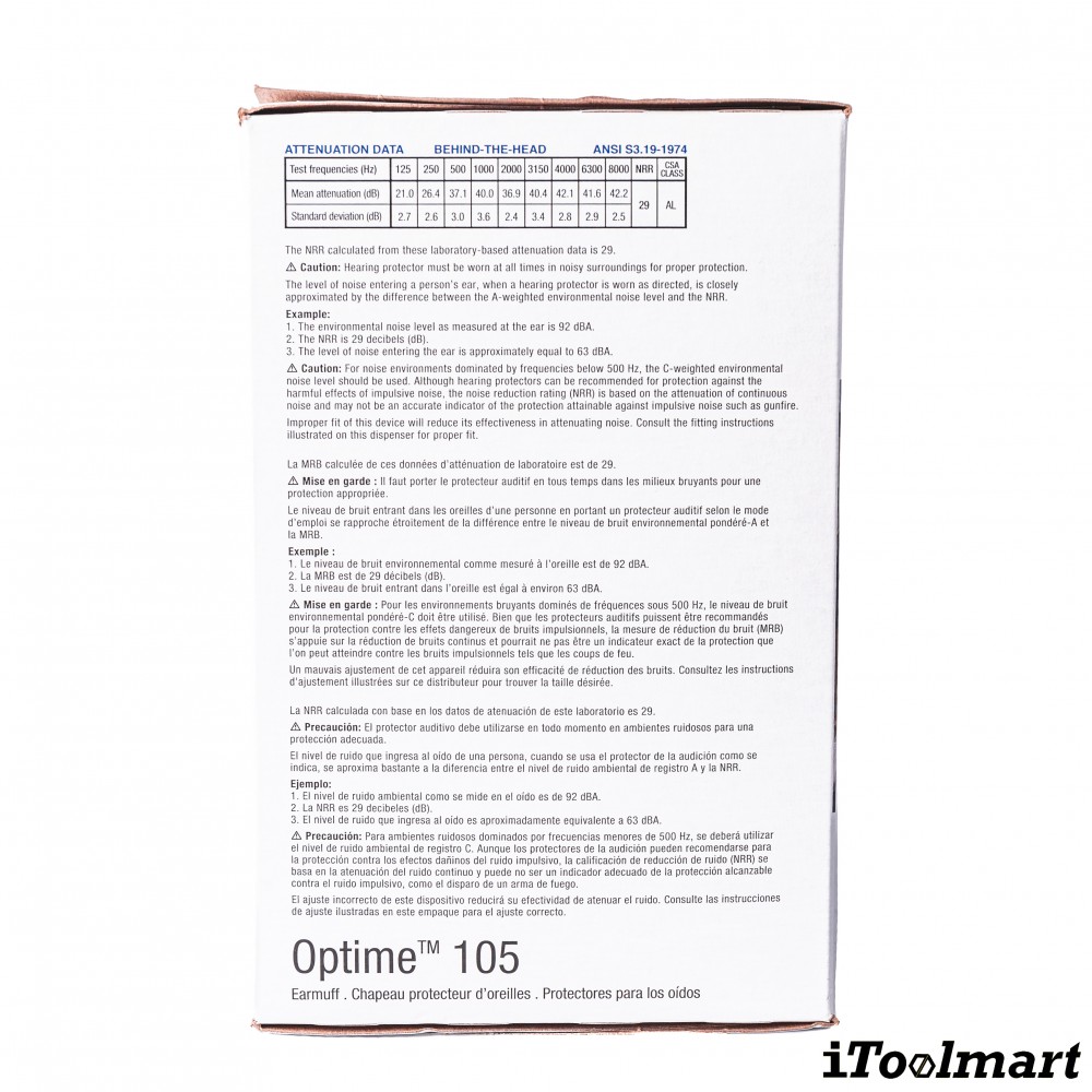 ที่ครอบหูลดเสียง 3M H10B PELTOR Optime 105 แบบคล้องคอ ค่าการลดเสียง 29 เดซิเบล