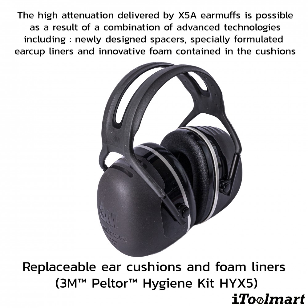 ที่ครอบหูลดเสียง 3M X5A PELTOR แบบคาดศีรษะ ค่าการลดเสียง 31 เดซิเบล
