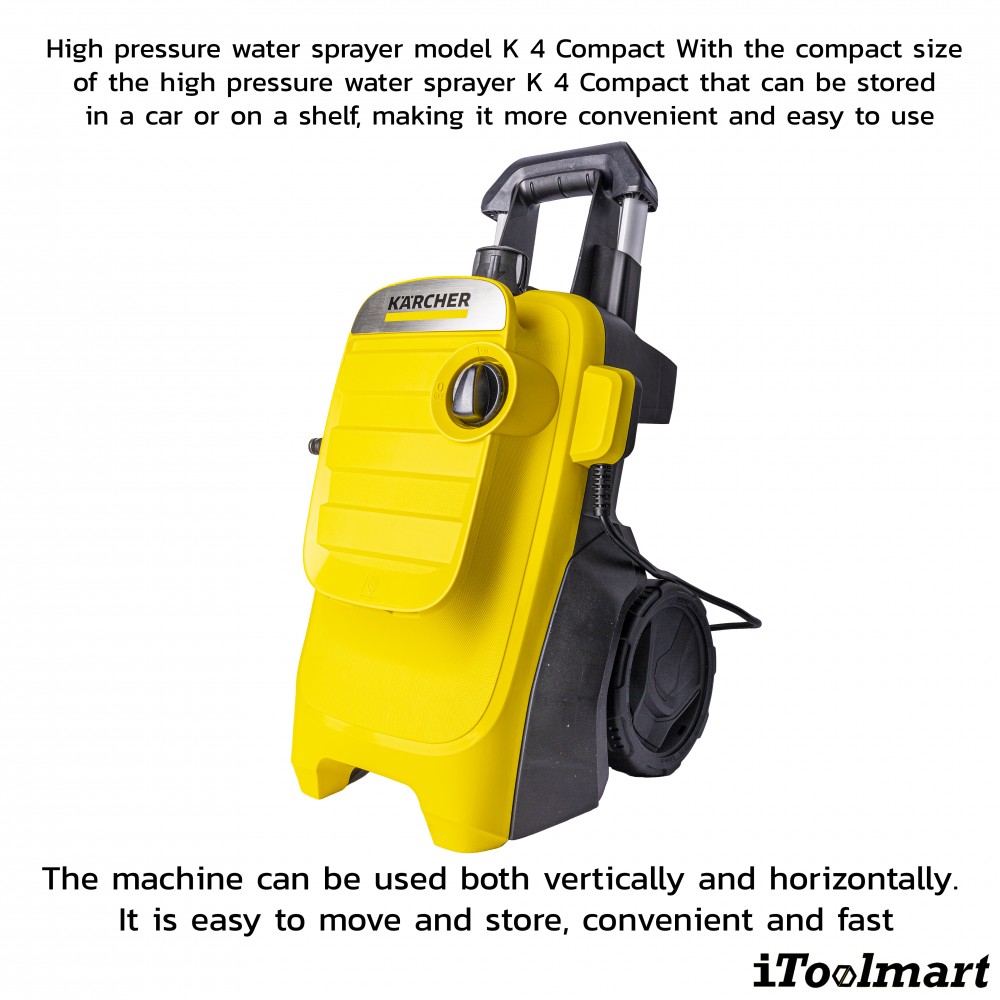 เครื่องฉีดน้ำแรงดันสูง Karcher K4 COMPACT 130 บาร์ 1 637 500 0 เครื่องฉีดน้ำแรงดันสูง Karcher K4 COMPACT 130 บาร์ 1 637 500 0