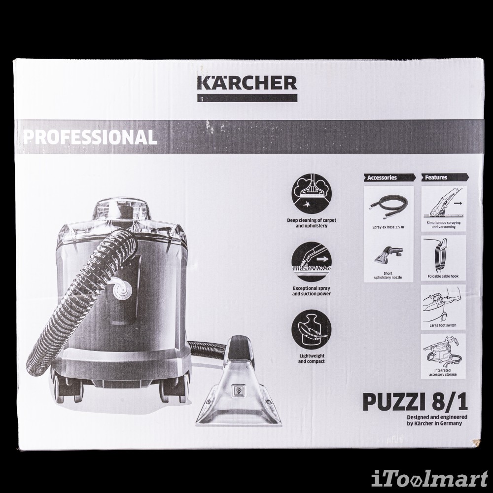 เครื่องซักพรม แบบดูดกลับ Karcher Puzzi 8 1 แรงดันไฟฟ้า 220   240 โวลต์ 1 100 240 0