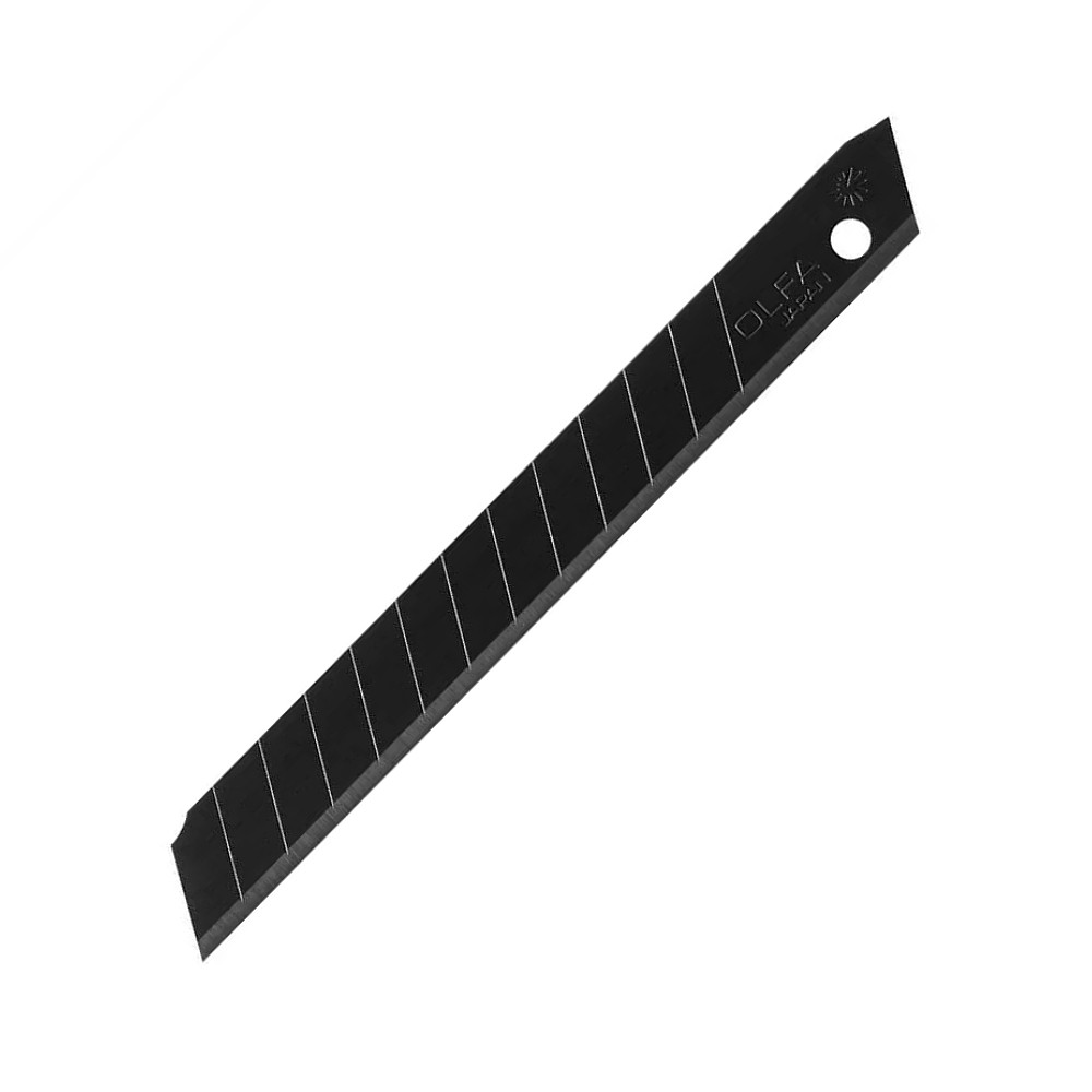 ใบมีดคัตเตอร์ OLFA ASBB-10 Standard-Duty Black Blade ขนาด 9 มม. (10 ชิ้น)