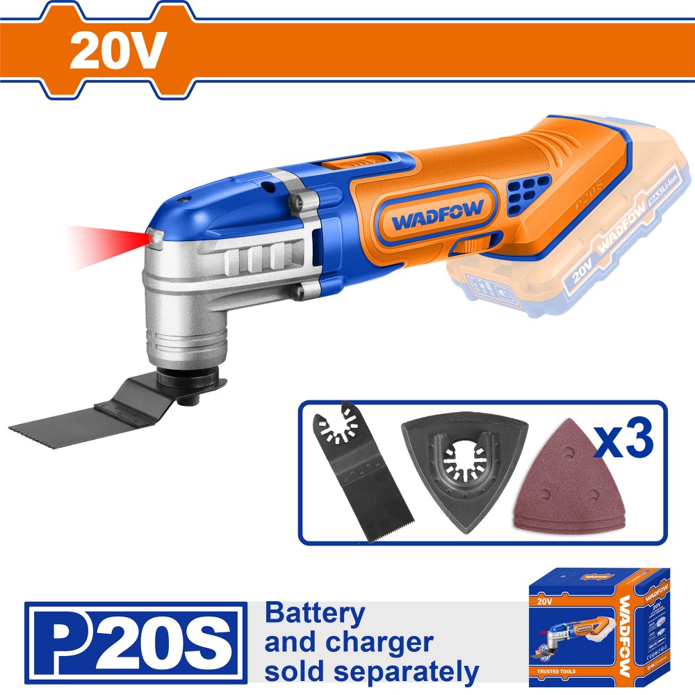 เครื่องมืออเนกประสงค์ไร้สาย WADFOW WMUP5020 20V. (ตัวเปล่า)