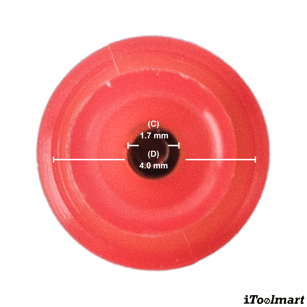 หางปลาเสียบตัวผู้ KST MPFNY1 156 แบบกลมชนิดใส สีแดง ขนาด 1 5 mm² 100 ตัว