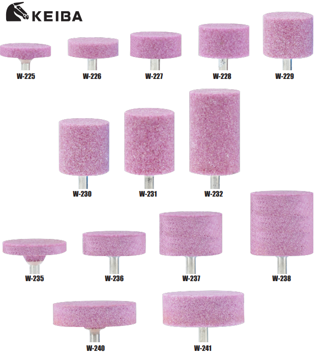 หินเจียรสีชมพู KEIBA A 3 W 241  ขนาด 3 16 2 x 1 8 3 นิ้ว