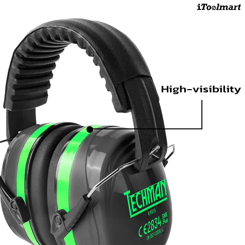 ที่ครอบหูลดเสียง TECHMAN KM015 แบบคาดศีรษะ ค่าการลดเสียง 34 เดซิเบล