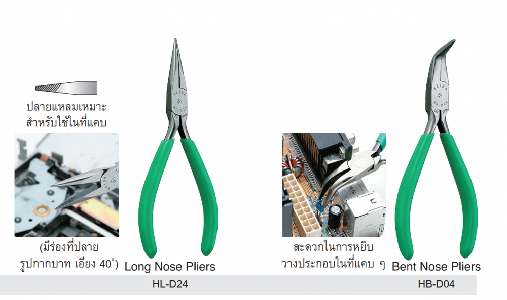 คีมปากแหลม KEIBA HL D24 ความยาว 120 มม   5  