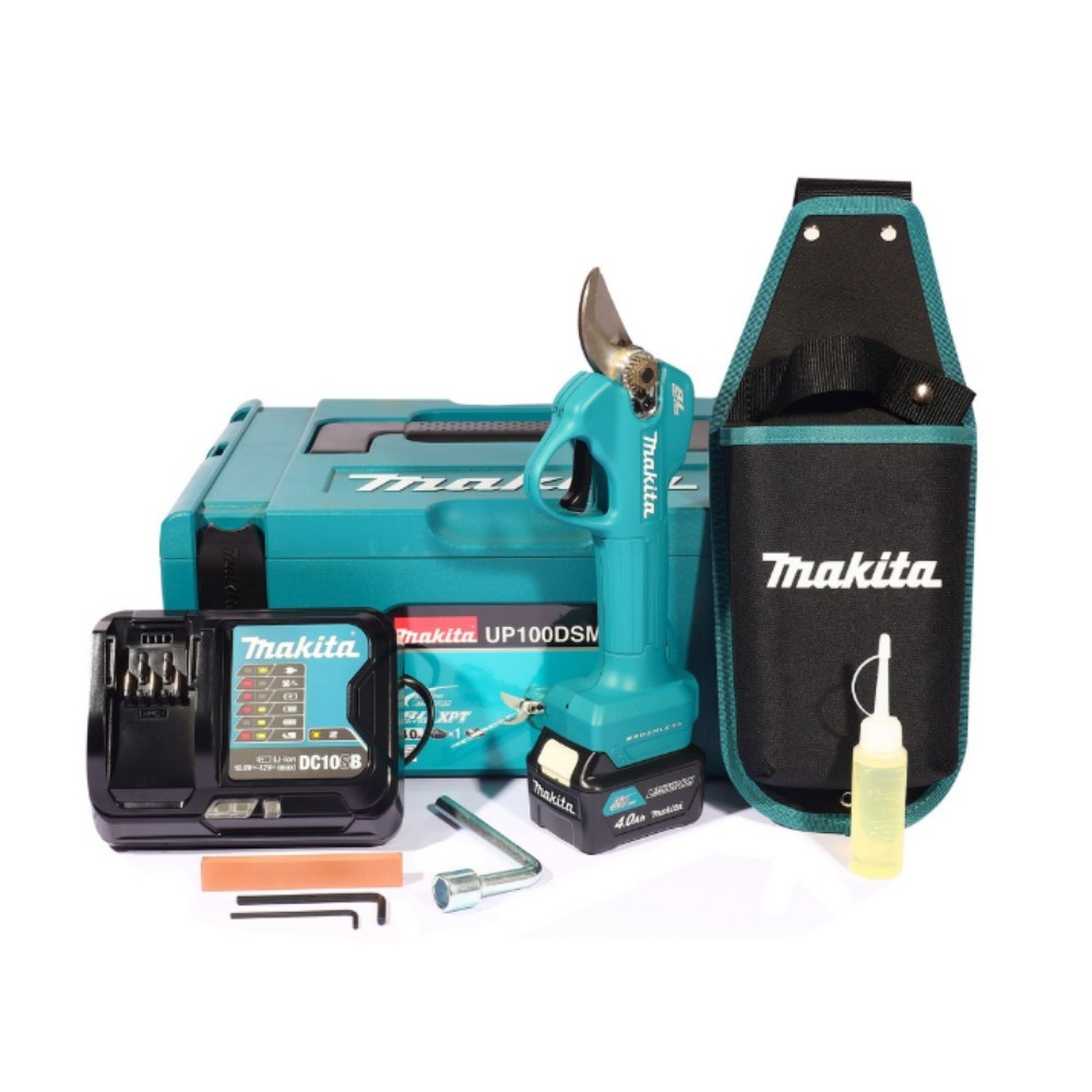 กรรไกรตัดกิ่งไร้สาย MAKITA UP100DSMJ 12V พร้อมแบตเตอรี่และแท่นชาร์จ ตัดสูงสุด 25 มม 