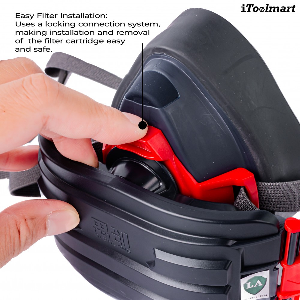 หน้ากากกันสารเคมี TECHMAN ST 1090 แบบครึ่งหน้า ชนิดไส้กรองเดี่ยว  เฉพาะหน้ากาก 