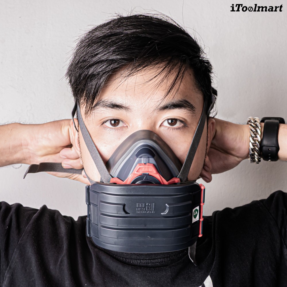 หน้ากากกันสารเคมี TECHMAN ST 1090 แบบครึ่งหน้า ชนิดไส้กรองเดี่ยว  เฉพาะหน้ากาก 