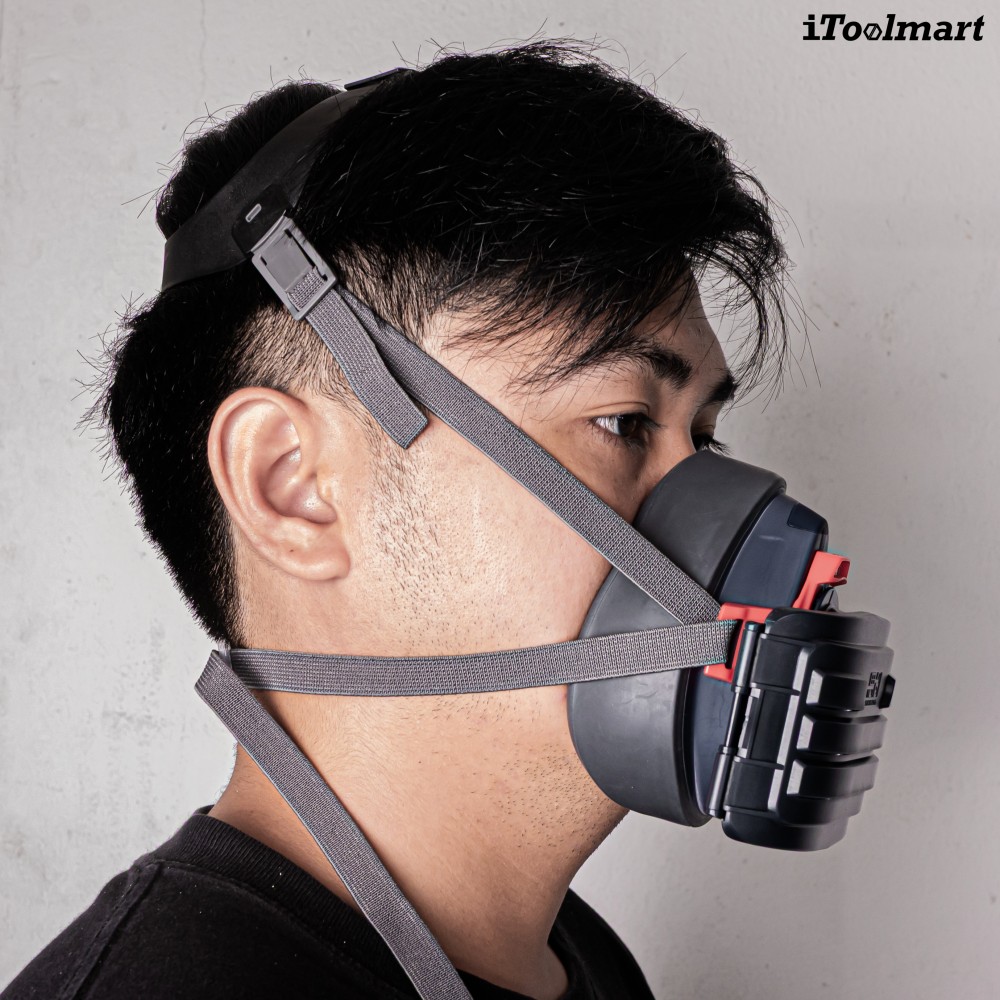หน้ากากกันสารเคมี TECHMAN ST 1090 แบบครึ่งหน้า ชนิดไส้กรองเดี่ยว  เฉพาะหน้ากาก 