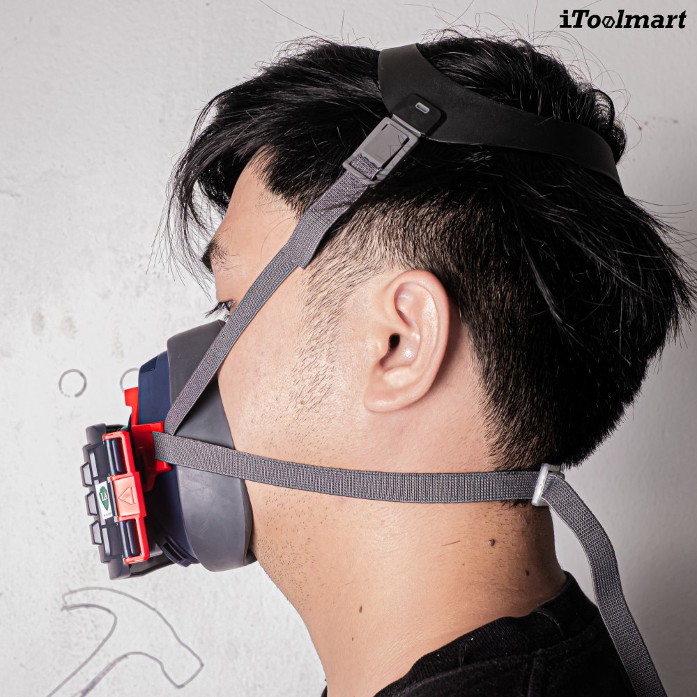 หน้ากากกันสารเคมี TECHMAN ST 1090 แบบครึ่งหน้า ชนิดไส้กรองเดี่ยว  เฉพาะหน้ากาก 