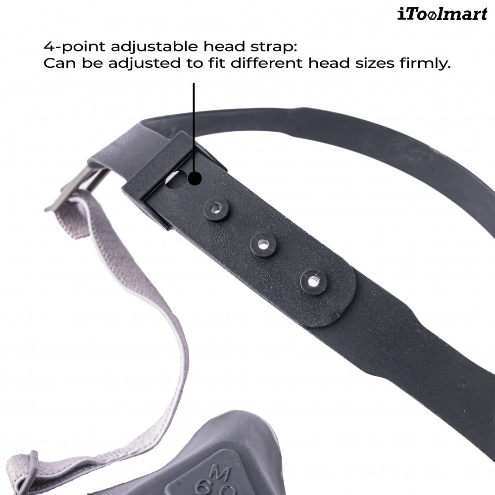 หน้ากากกันสารเคมี TECHMAN ST M60X 1B แบบครึ่งหน้า ชนิดไส้กรองคู่  เฉพาะหน้ากาก 