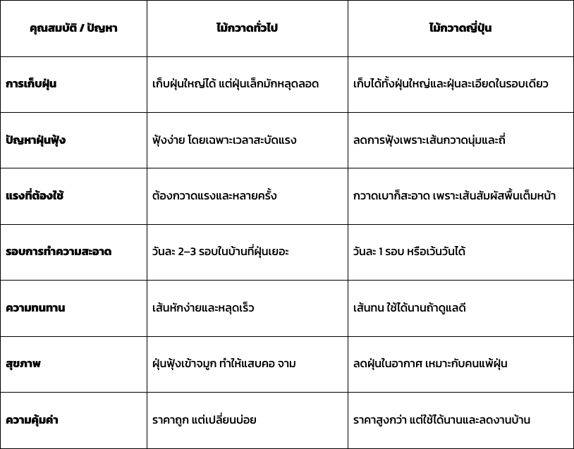 กวาดบ้านทีไร ฝุ่นฟุ้งทุกที – ปัญหานี้เริ่มจากไม้กวาดหรือเปล่า