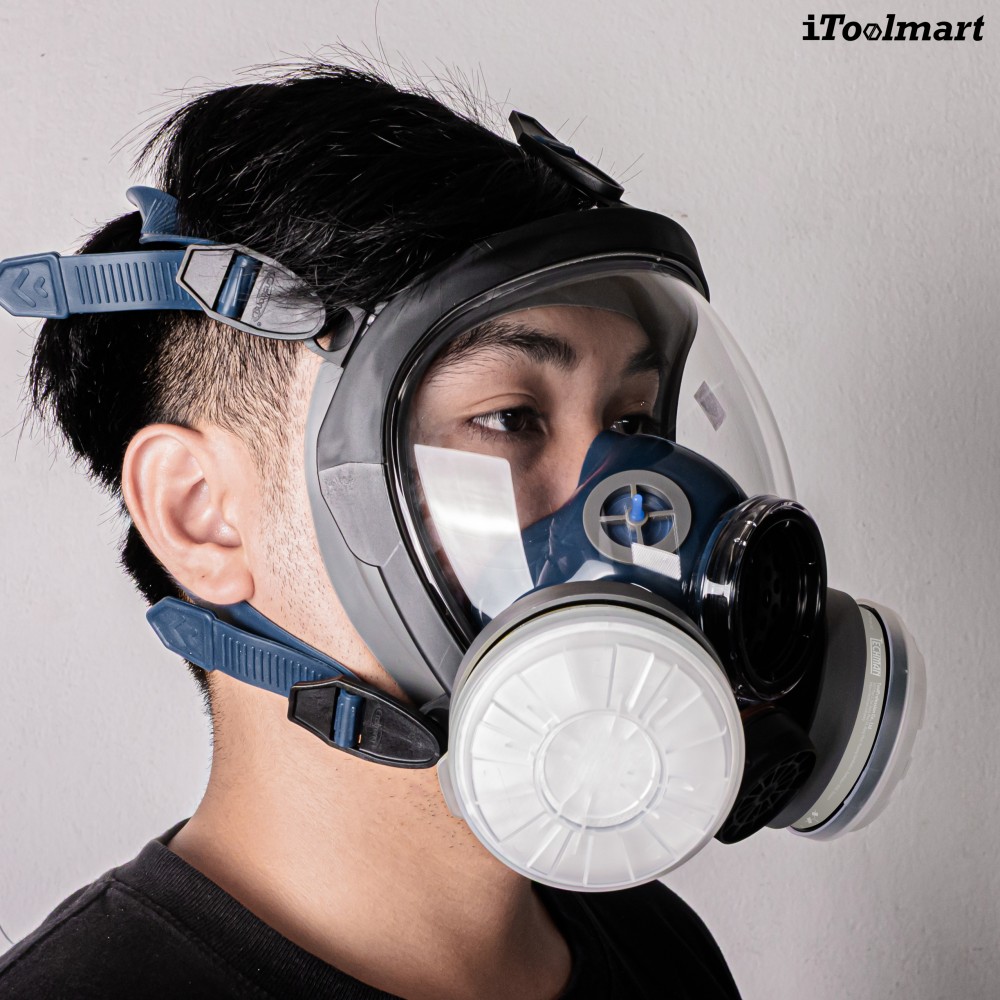 หน้ากากกันสารเคมี TECHMAN ST S100 แบบเต็มหน้า ชนิดไส้กรองคู่  เฉพาะหน้ากาก 