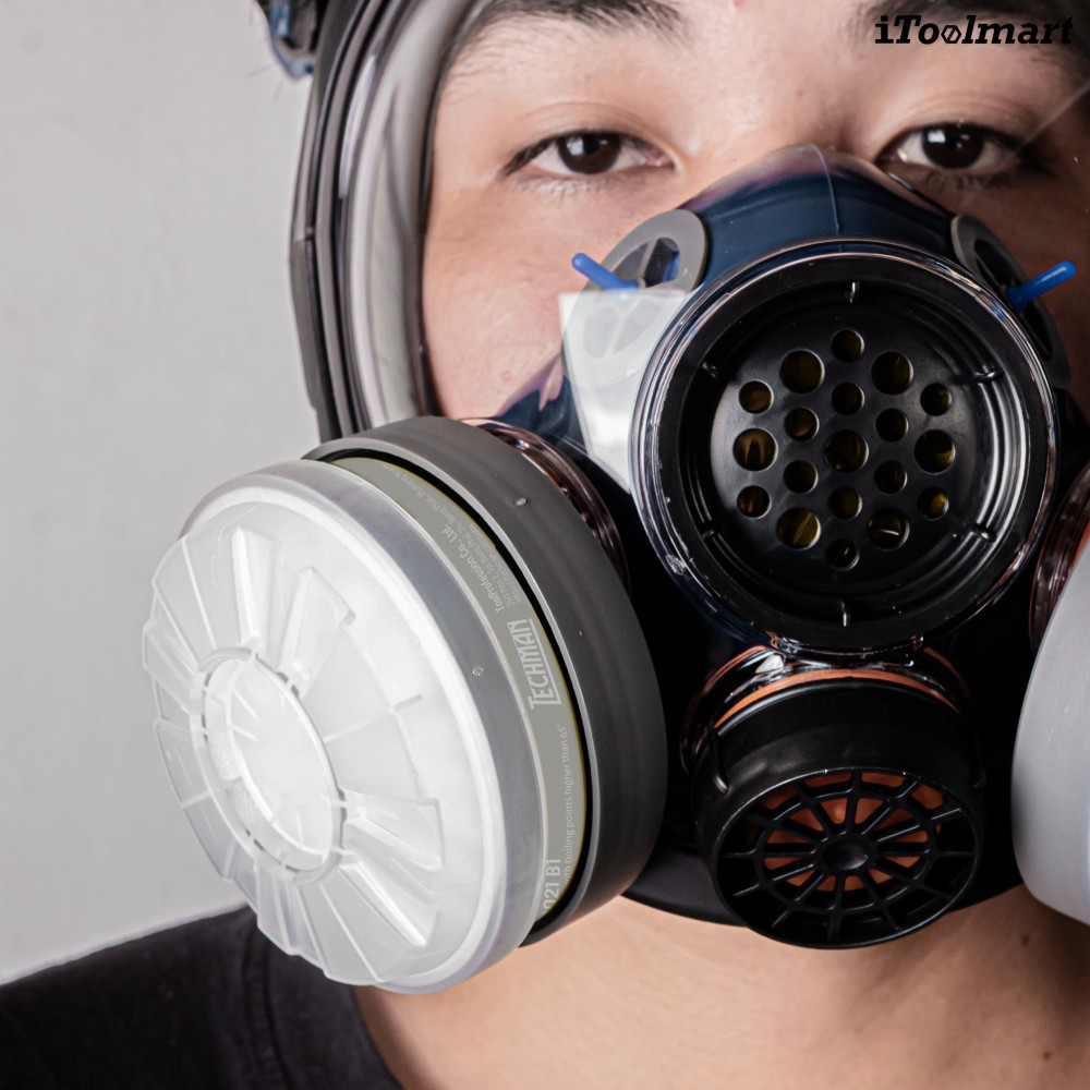 หน้ากากกันสารเคมี TECHMAN ST S100 แบบเต็มหน้า ชนิดไส้กรองคู่  เฉพาะหน้ากาก 
