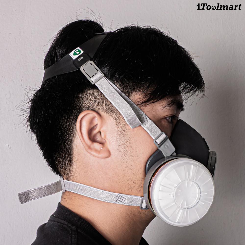 หน้ากากกันสารเคมี TECHMAN ST M60X 1B แบบครึ่งหน้า ชนิดไส้กรองคู่  เฉพาะหน้ากาก 