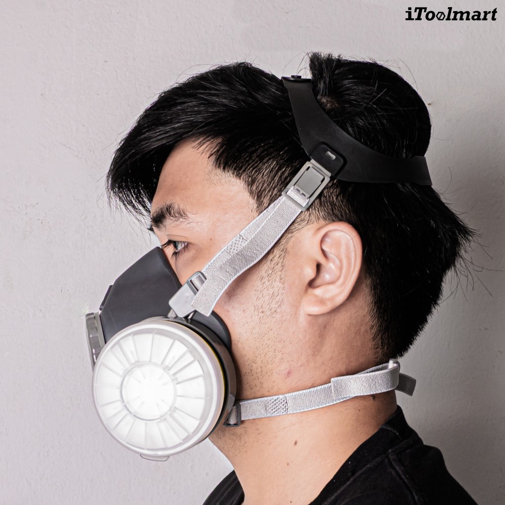หน้ากากกันสารเคมี TECHMAN ST M60X 1B แบบครึ่งหน้า ชนิดไส้กรองคู่  เฉพาะหน้ากาก 