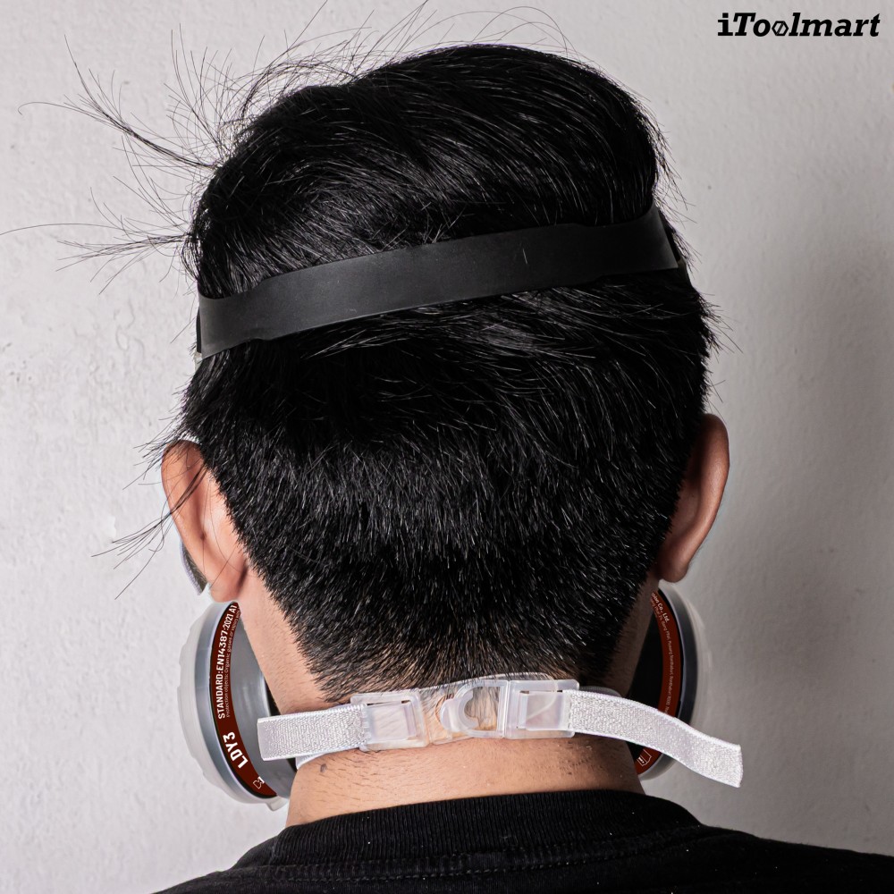หน้ากากกันสารเคมี TECHMAN ST M60X 1B แบบครึ่งหน้า ชนิดไส้กรองคู่  เฉพาะหน้ากาก 