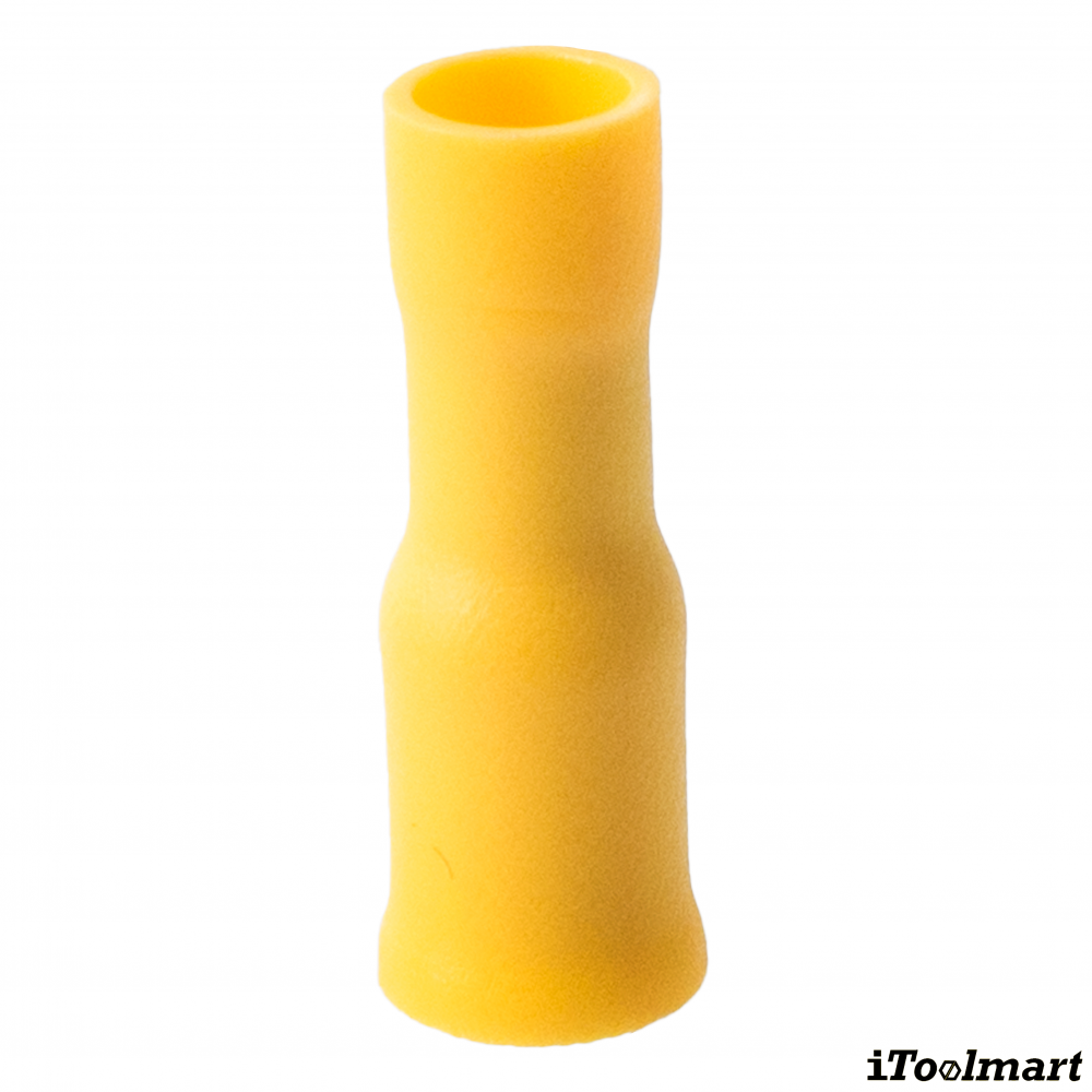 หางปลาเสียบกลมตัวเมียหุ้มเต็ม KST FRV5 195 สีเหลือง ขนาด 6 mm² 100 ตัว