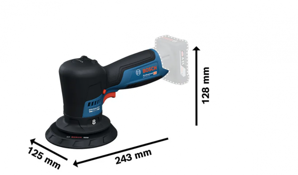 เครื่องขัดเงาไร้สาย BOSCH GPX 12V 125 Professional  ตัวเปล่า 