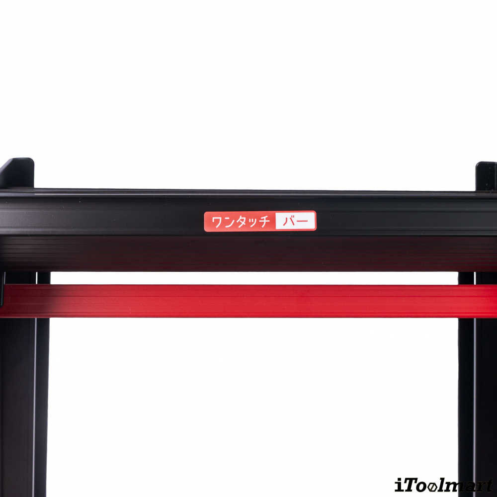บันไดอะลูมิเนียม HASEGAWA RYRLB 12 จำนวน 4 ขั้น สีดำ ระดับความสูง 1 02   1 47 เมตร รับน้ำหนักได้ 100 กก 