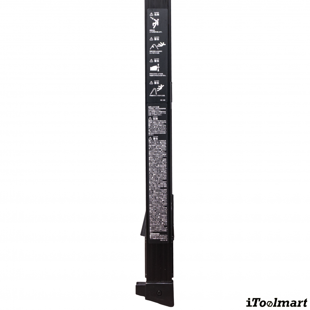 บันไดอะลูมิเนียม HASEGAWA RYRLB 12 จำนวน 4 ขั้น สีดำ ระดับความสูง 1 02   1 47 เมตร รับน้ำหนักได้ 100 กก 