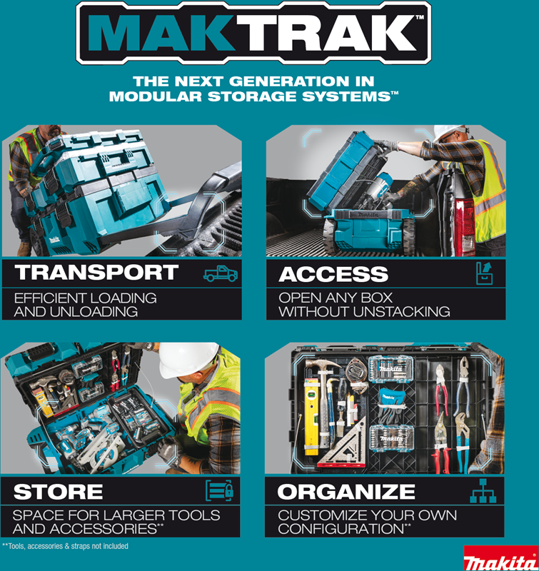 กล่องเครื่องมือ MAKITA MAKTRAK T 90009 พร้อมล้อเข็น 