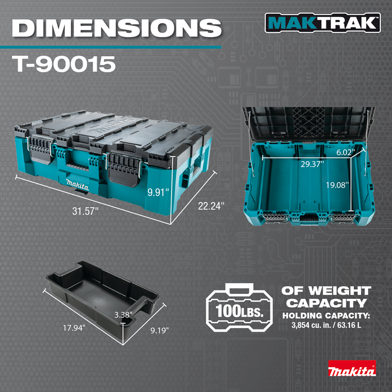 กล่องเครื่องมือ MAKITA MAKTRAK T 90015 ขนาดใหญ่