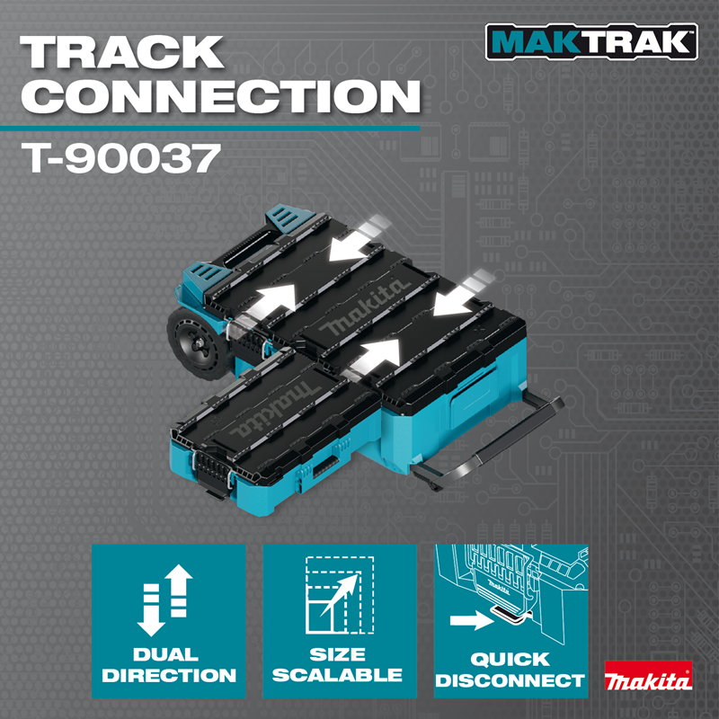 กล่องเครื่องมือ MAKITA MAKTRAK T 90037 ขนาดกลาง ขนาด 22 11 x 15 22 x 6 32 นิ้ว
