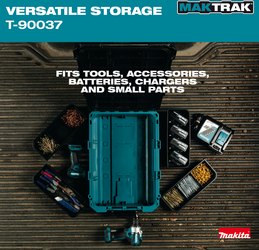 กล่องเครื่องมือ MAKITA MAKTRAK T 90037 ขนาดกลาง ขนาด 22 11 x 15 22 x 6 32 นิ้ว
