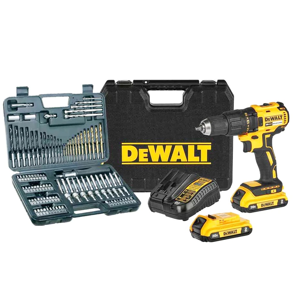สว่านกระแทกไร้สาย DEWALT DCD7771D2A B1 20V  พร้อมแบตเตอรี่ 2 0Ah ชุดดอกสว่าน 109 ชิ้น