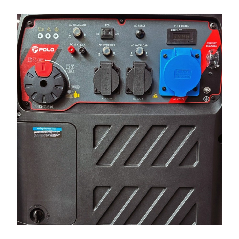 เครื่องปั่นไฟ เบนซิน POLO GT9000I กำลังไฟ 7 2 Kw  เครื่องยนต์ 16 แรงม้า