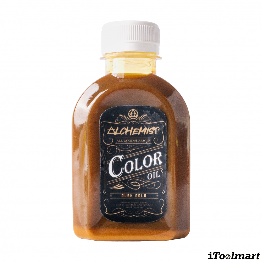 น้ำยารักษาเนื้อไม้ ALCHEMIST Rush Gold สี เหลืองทอง ขนาด 150 ML 