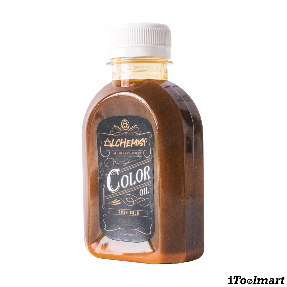 น้ำยารักษาเนื้อไม้ ALCHEMIST Rush Gold สี เหลืองทอง ขนาด 150 ML 