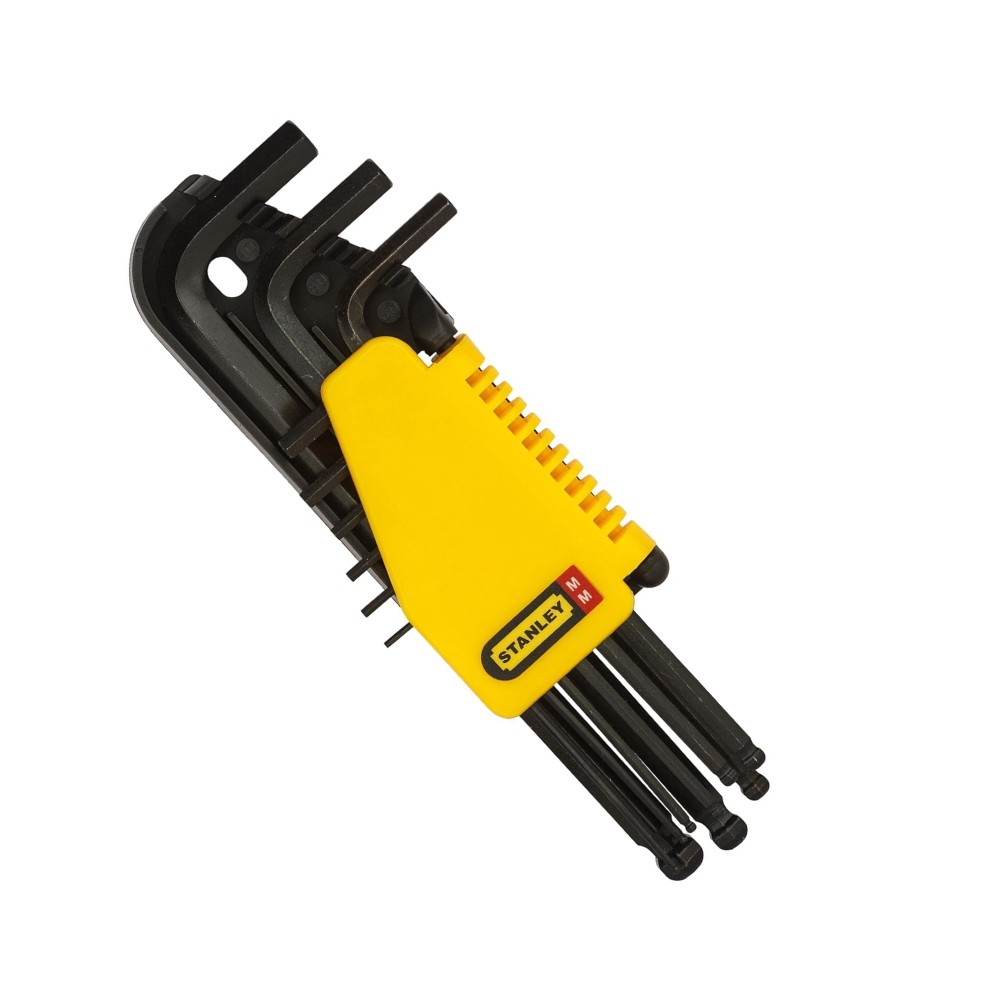 ประแจหกเหลี่ยมหัวบอล STANLEY 69 256 ขนาด 1 5 10 มม   9ชิ้น 