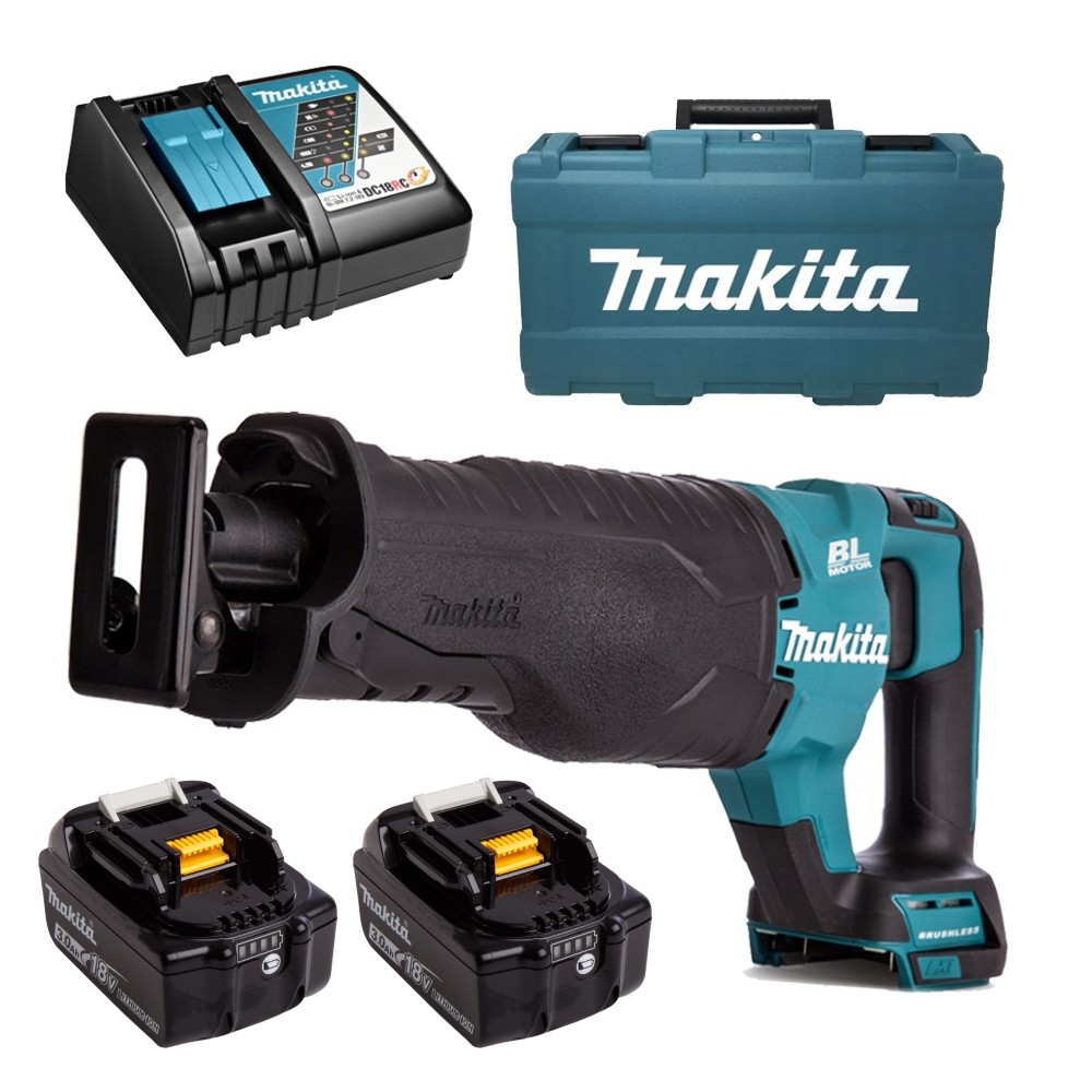ชุดเลื่อยชักไร้สาย MAKITA DJR187RFE 18V  พร้อมแบต 3 0 Ah   แท่นชาร์จ