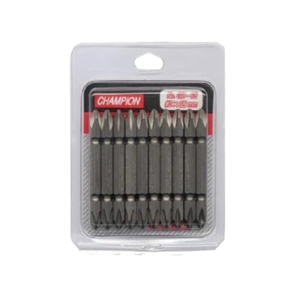 ดอกไขควงลม 2 หัว CHAMPION CH 3002004 ขนาด แบน x 65 mm 