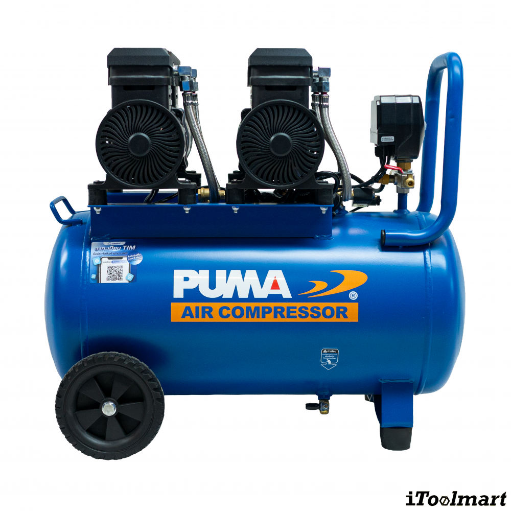 ปั๊มลม PUMA FORCE 55 MARK II ความเร็วมอเตอร์ 1450Wx2 ขนาด 55 ลิตร